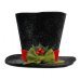 Χριστουγεννιάτικο Κρεμαστό Καπέλο, με Φιόγκο και Γκι (25cm)